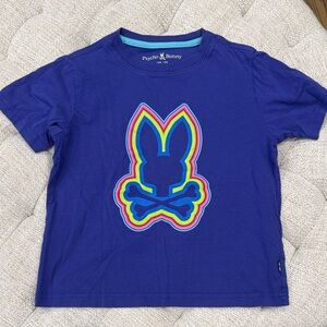 Psycho Bunny Kids Tee with Multicolor Bunny Graphic